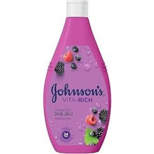 Johnson's Vita-Rich Duş Jeli Seti – 2'li (Nar Çiçeği + Ahududu Özlü) | 2 x 400 ml | Canlandırıcı & Yenileyici Meyve Özlü Duş Keyfi