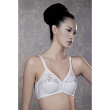 Kadın Beyaz Dantelli Balensiz Telsiz Toparlayıcı Minimiser Sütyen