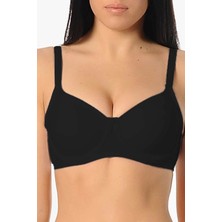 Yeni İnci Desteksiz Balenli Siyah Toparlayıcı Sütyen 95C Dokuma Kumaş ile Gün Boyu Konfor