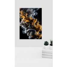 Sarı Beyaz Duman Kanvas Tablo Ev Duvar Salon Dekarasyon Süsü Ölçü Seçmeyi Unutmayınız :)