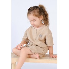 Organik Pamuk Müslin Bebek Bej Tişört