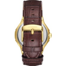Lee Cooper LC08108.134 Erkek Kol Saati | Altın Kasa, Kahverengi Deri Kordon, Quartz Mekanizma