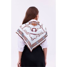 Kraliyet Deseni Model Fular Bandana Şal Estascarf 70X70 cm
