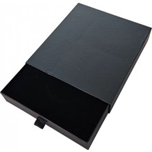 Siyah Çekmeceli Mega Kolye&set Karton Kutusu (20X22 Cm) (Içi Süngerli)