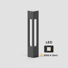 Orvia Led’li Alüminyum Dış Mekan Bahçe Aydınlatması | 60 cm Yürüyüş Yolu Bollard Aydınlatma