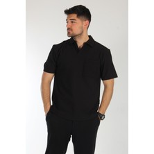 Mckanzie 6509 Yakalı Cepli Krinkıl T-Shirt
