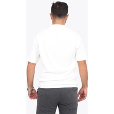 5763 Kaşkorse Görünümlü Ribana Düğmesiz Polo Yaka T-Shirt
