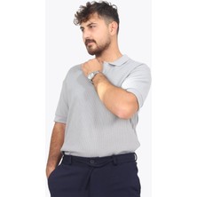 Mckanzie 5763 Kaşkorse Görünümlü Ribana Düğmesiz Polo Yaka T-Shirt
