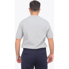 Mckanzie 5763 Kaşkorse Görünümlü Ribana Düğmesiz Polo Yaka T-Shirt
