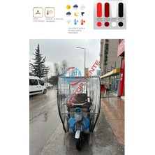 Motor Tente Market Zlin Troya Üç Tekerli Motor Brandası - Siyah