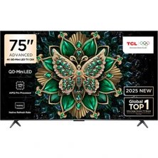 TCL 75C6K 75'' 190 Ekran Uydu Alıcılı 4K Ultra HD MiniLED Google TV