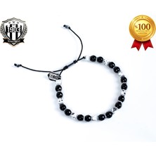 Beşiktaş 4mm Doğaltaş Bileklik