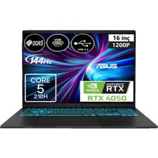 Asus Vivobook 16 V3607VU-EP3 Intel Core 5 210H 24GB 512 SSD RTX4050 6gb Windows 11 Pro 16" Wuxga 144Hz Taşınabilir Bilgisayar + Elektropasaj Çanta