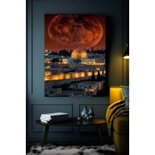 Özkacar Group Kudüs Ay Kanvas Tablo Ev Duvar Salon Ofis Dükkan Hediyelik Dekarasyon Süsü