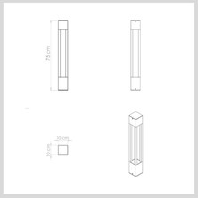 Orvia Modern Led’li Alüminyum Bahçe Aydınlatması | 75 cm Bollard Aydınlatma Direği
