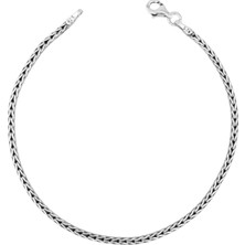 Taca Jewellery | 925 Ayar Gümüş Tilki Kuyruğu Erkek Gümüş Bileklik