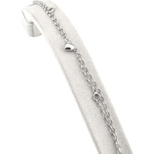 Taca Jewellery |  925 Ayar Gümüş Kalp Mıknatıslı Çift Bilekliği