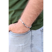 Buğday Tasarım 925 Ayar Saf Gümüş Erkek Bileklik 201024445