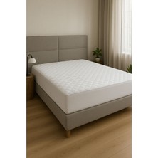 Yatak Alezi Pamuklu Kapitone Fitted Full Kenar Sıvı Geçirmez Yatak Koruyucu Beyaz