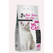Mi Cat 20 Litre Bebek Pudrası Kokulu Kedi Kumu Koku Hapseden Aktif Karbonlu Süper Topaklanan ve Tozsuz