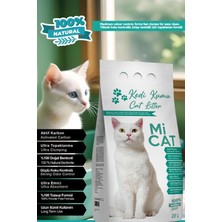 Mi Cat 20 Litre Aktif Karbonlu Kokusuz Doğal Bentonit Kedi Kumu Süper Topaklanan ve Tozsuz