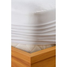 Yatak Alezi Micro Kumaş Fitted Full Kenar Sıvı Geçirmez Yatak Koruyucu Beyaz