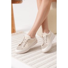 Ankle Premium Bej Kadın Günlük Spor Ayakkabı