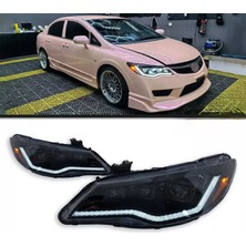 Honda Civic Fd6 2006-2012 Daimond 3 Lens Ledli Ön Far