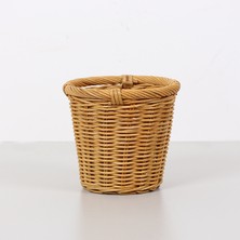 Mylamp Laura 16X15 Cm. Rattan Küçük Saksılık
