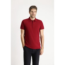 Polo Yaka Regular Fit Nakışlı Pamuklu Tişört