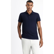 Polo Yaka Regular Fit Nakışlı Pamuklu Tişört