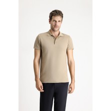 Polo Yaka Regular Fit Nakışlı Pamuklu Tişört