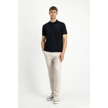 Polo Yaka Regular Fit Nakışlı Pamuklu Tişört