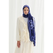 Cs Camellia Scarf Camellia Ipek Krep Şal - Lacivert