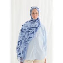 Cs Camellia Scarf Camellia Ipek Krep Şal - Indigo