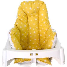 Bebek Özel Bebek/çocuk Mama Sandalyesi Minderi Karaca Desen ve Sarı Yıldızlı