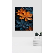 Siyah Sarı Yaprak Kanvas Duvar Ev Salon Dekarasyon Tablo Duvar Süsü Ölçü Seçmeyi Unutmayınız :)