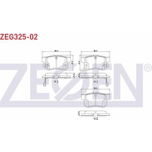 ZEGEN-ZEG325-02 - Fren Balata Ikazlı Arka Cıvıc Vııı 1.6 Vtec 2005-2012/ACCORD V 2.2i Es 1993-1997/1.6İ 16V 1993-1997/ACCORD Vı 1.6i 1997-2003/2.0İ Ls 1997-2003/S2000 2.0 V-Tec 1999-/ Integra 1.8