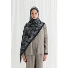 Cs Camellia Scarf Valeria Ipek Krep Şal - Siyah