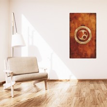 Bohem Tablo Zen Çemberi Manevi, Sıcak Ton ve Renkler Bohem Duvar Sanatı Çerçevesiz Tablo