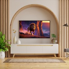 Hayvan Figürlü Av Mevsimi  Dağlar 5 Aslanlı Pvc 60X90 cm Çerçevesiz Tablo 26