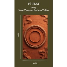 Bohem Tablo Zen Çemberi Manevi, Sıcak Ton ve Renkler Bohem Duvar Sanatı Çerçevesiz Tablo