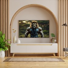 Hayvan Figürlü Koruyucu Iı Aslanlı Pvc 60X90 cm Çerçevesiz Tablo 10