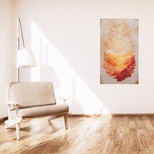 Bohem Tablo Rüya Manzarası Manevi, Sıcak Tonlar Bohem Duvar Sanatı Çerçevesiz Tablo