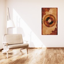 Bohem Tablo Zen Çemberi Manevi, Sıcak Ton ve Renkler Bohem Duvar Sanatı Çerçevesiz Tablo