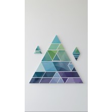 Bohem Tablo Soyut Üçgenler, Geometrik, Soyut Üçgenler Bohem Duvar Sanatı Çerçevesiz Tablo