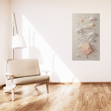 Bohem Tablo Rüya Manzarası Manevi, Soluk Renkler Bohem Duvar Sanatı Çerçevesiz Tablo