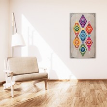 Bohem Tablo Çakra, Manevi, Canlı Renkler Bohem Duvar Sanatı Çerçevesiz Tablo