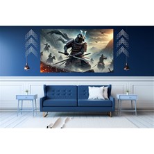 Ti-Play Uzun Gece 60X90CM Modern Samuray Pvc Çerçevesiz Tablo