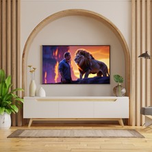 Hayvan Figürlü Sahip ve Aslan Iı Pvc 60X90 cm Çerçevesiz Tablo 49